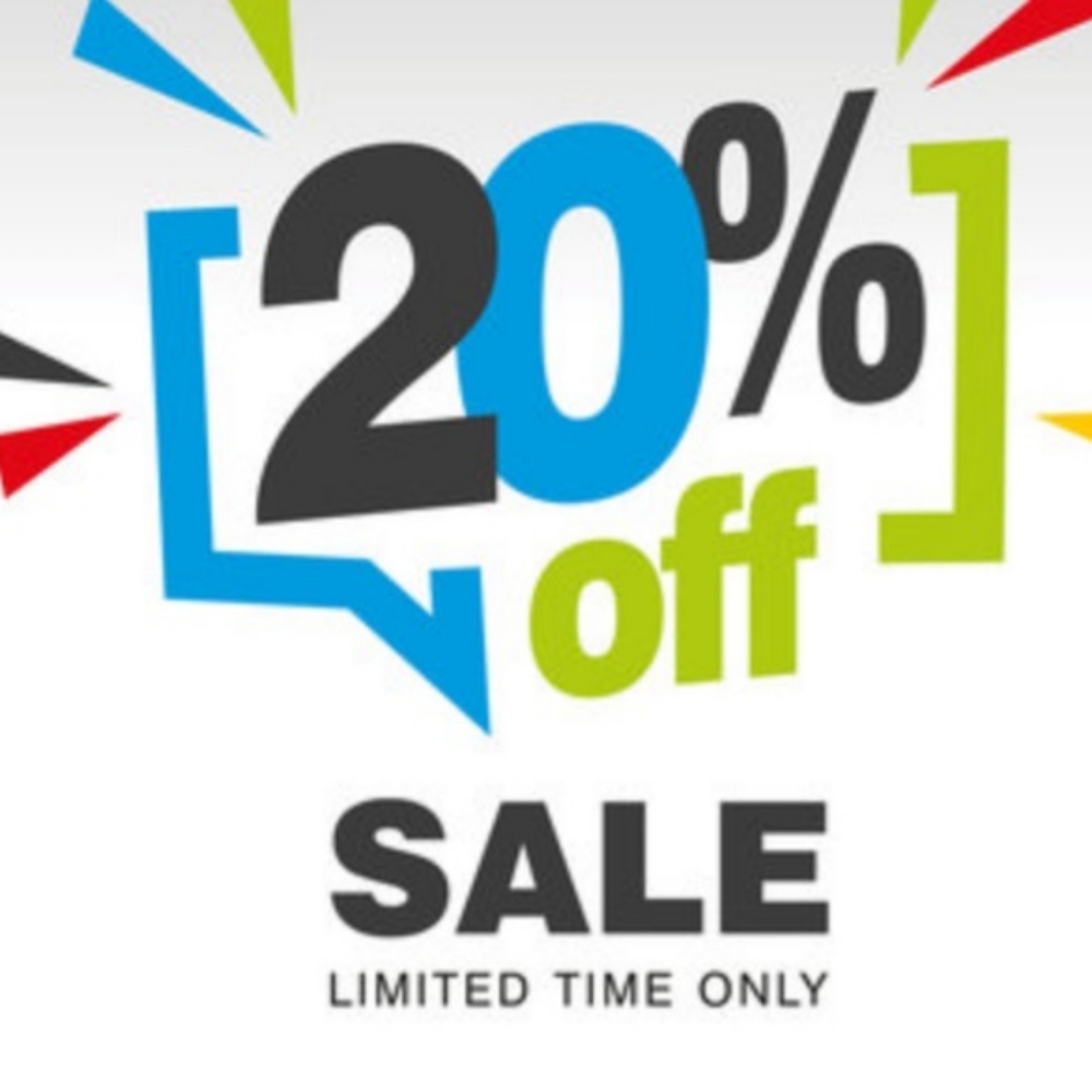 20% off everything!!!